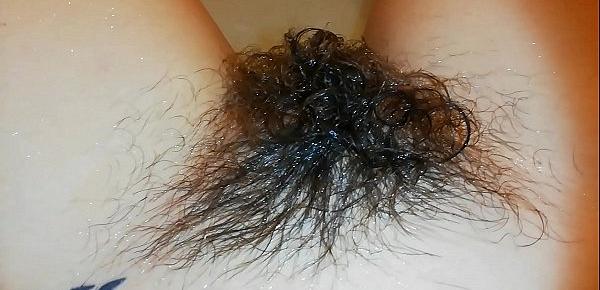  Super hairy bush fetish video hairy pussy underwater in close up